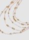 Mehrreihige Kette mit gold- und rosafarbenen Perlen_2