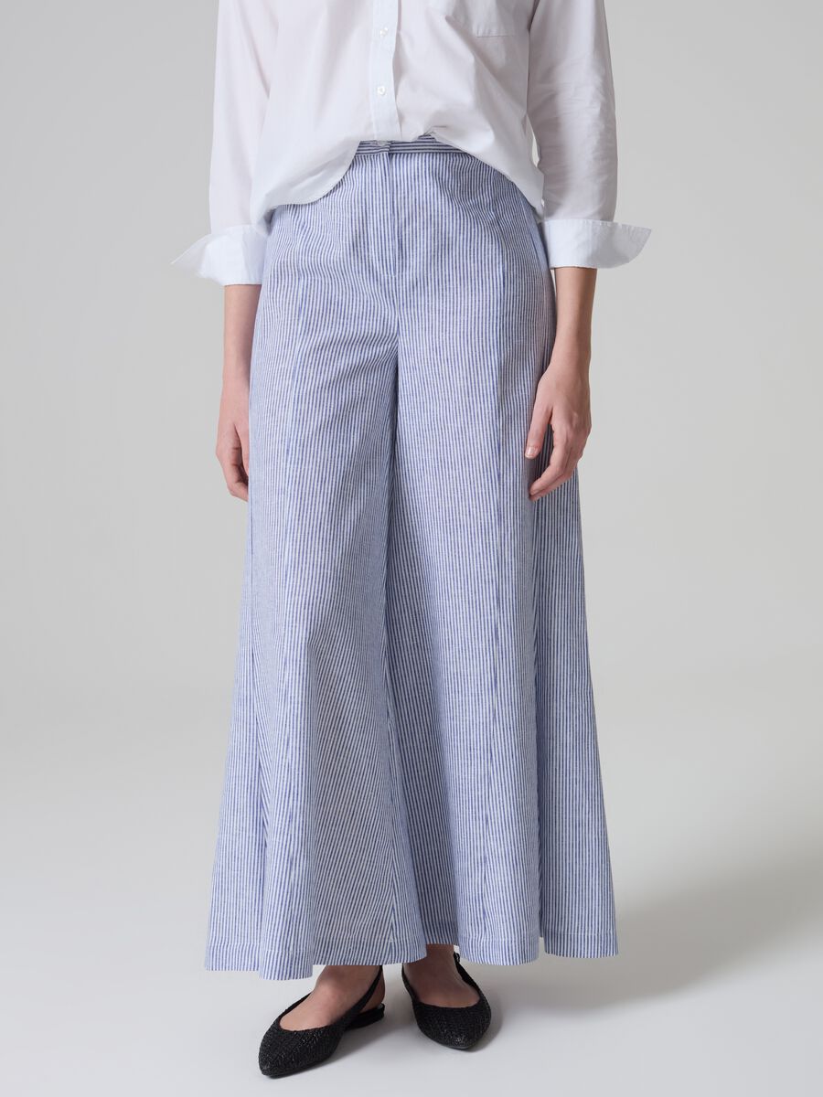 Flare-fit wide-leg trousers_1