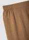 Brown wide leg linen blend trousers_1