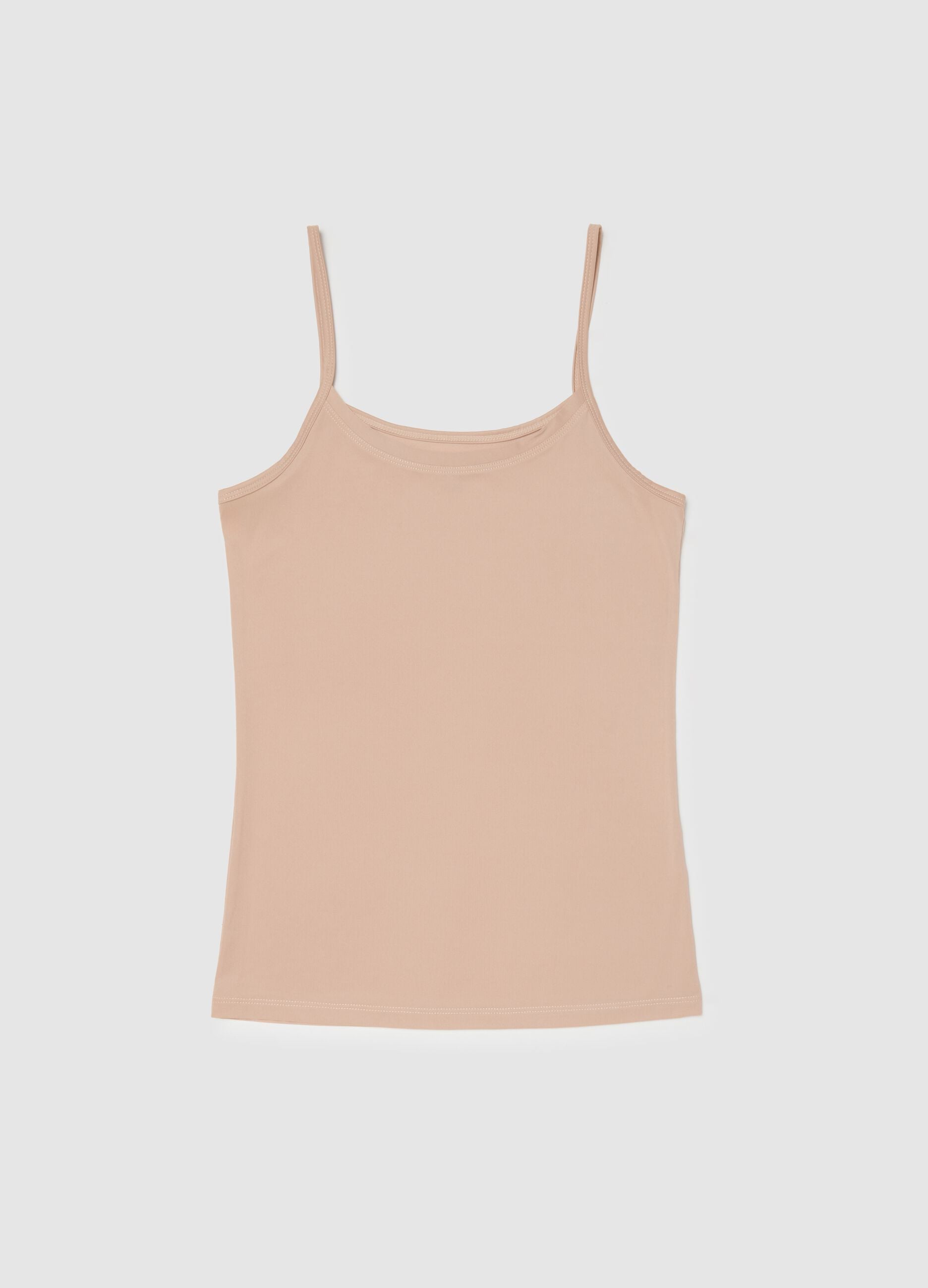 Beige tank top regular fit