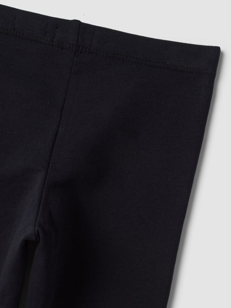 Blaue Skinny-Fit-Leggings aus elastischer Bio-Baumwolle_1