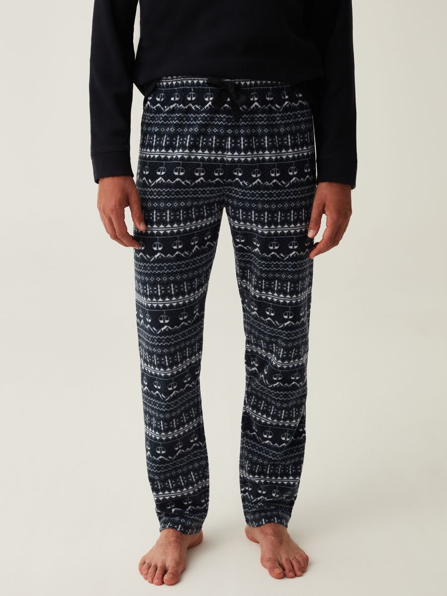 Fleece pyjamas with Norwegian pattern_3