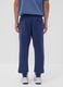 Blue cotton-blend joggers with print_2