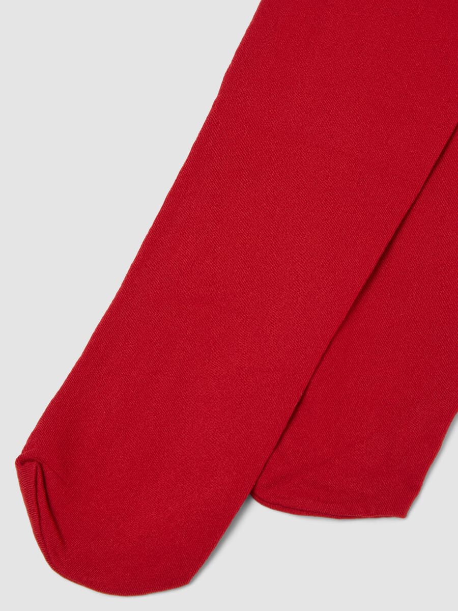 Rote Strumpfhose aus Stretchmaterial_2