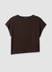 Brown cotton-linen blend short-sleeve T-shirt, regular fit_4