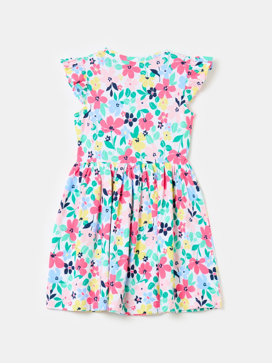 Short floral dress with flounce_1