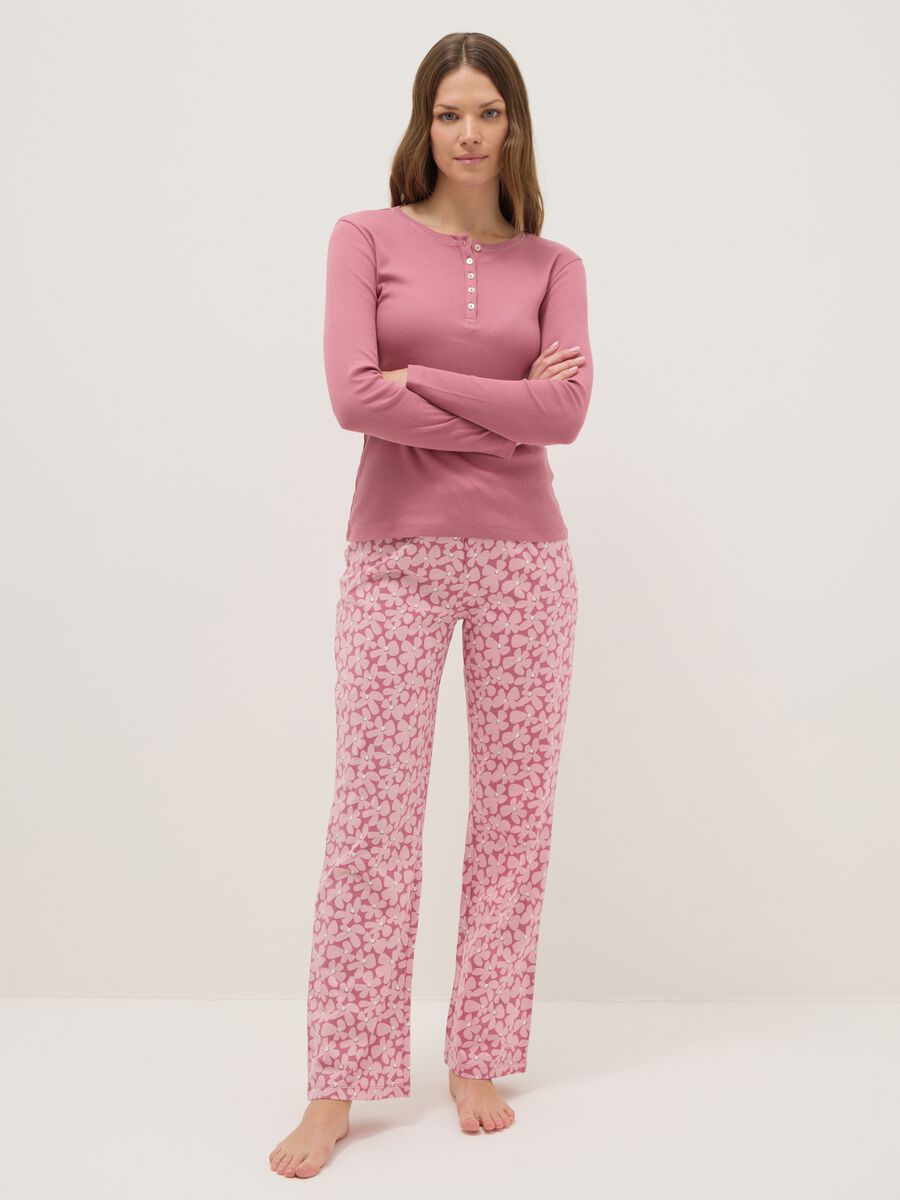 Multicolour Floral Pyjamas in Pure Cotton Regular Fit_0