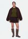Green stretch wool crew-neck oversized jumper_0