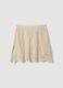 Beige crochet skirt in pure cotton, regular fit_4