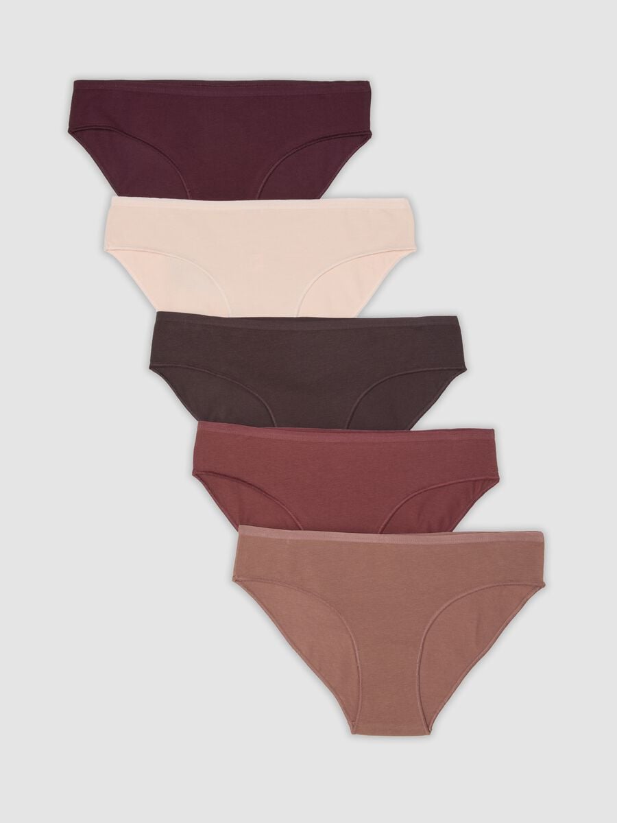 Multipack di cinque slip multicolor in cotone organico elasticizzato_4