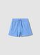 Girls&rsquo; light blue pure cotton shorts, regular fit_0
