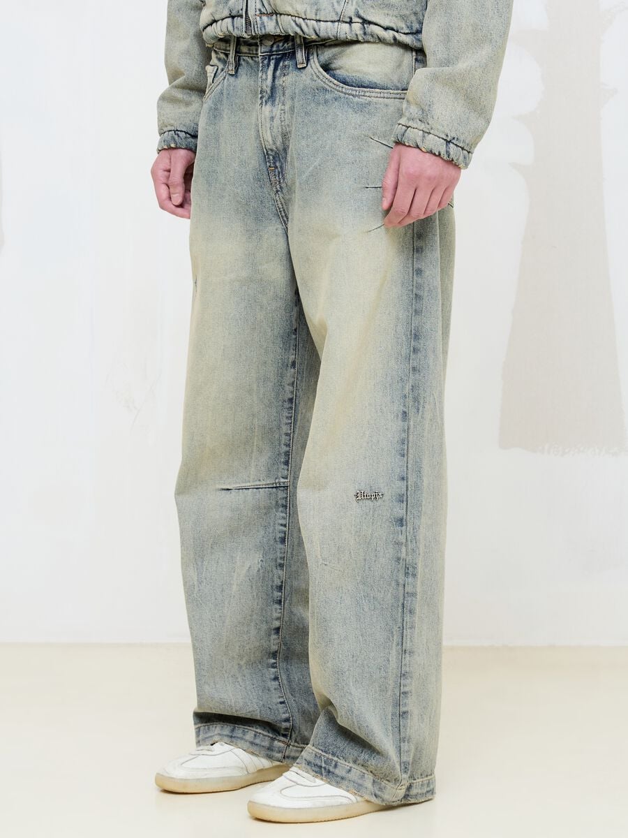Vintage Wide-Leg Denim in Hellblau_2