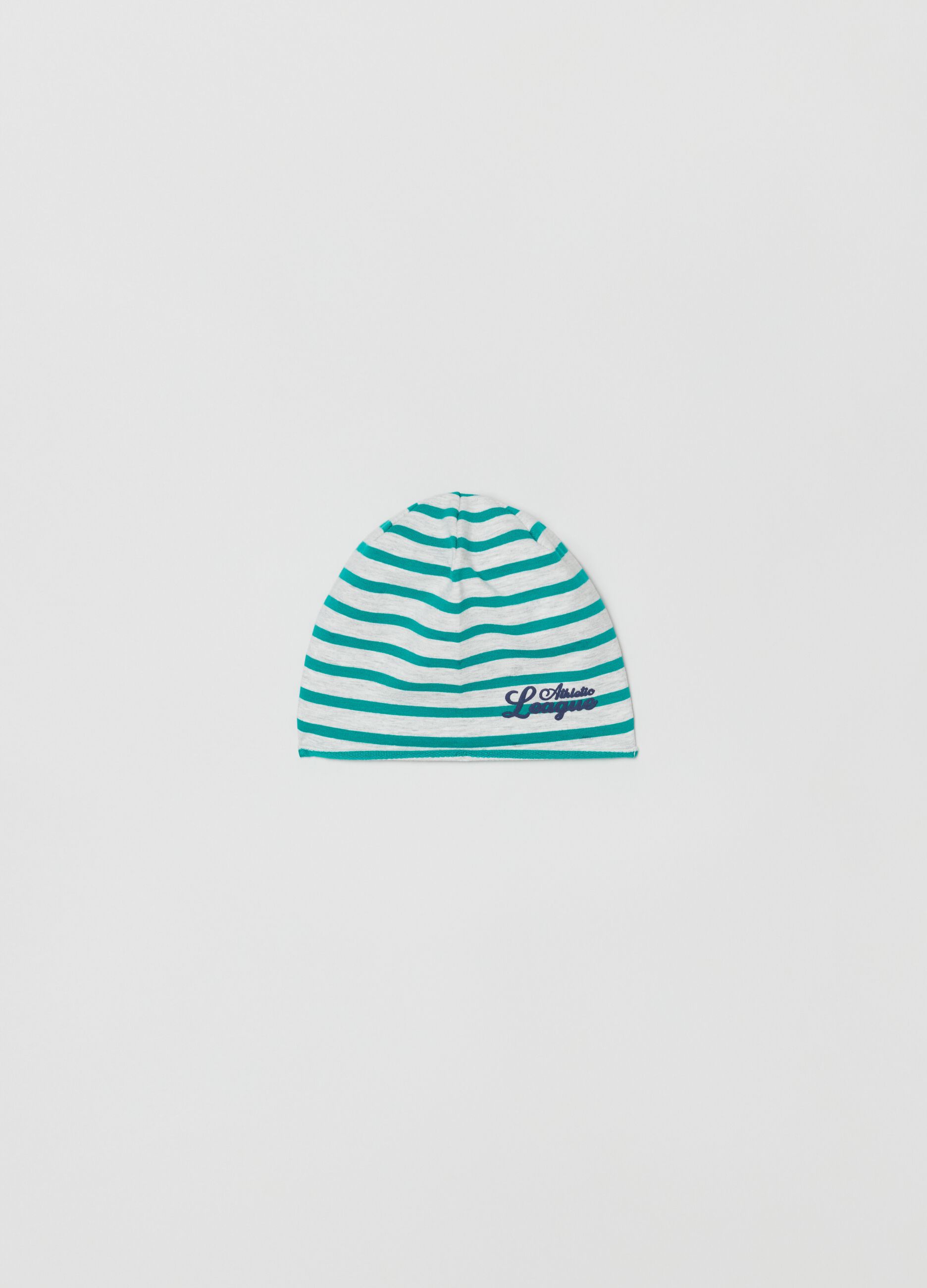 Striped stretch cotton hat