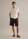 Braune Bermuda Shorts aus reinem Leinen mit regul&auml;rer Passform_1