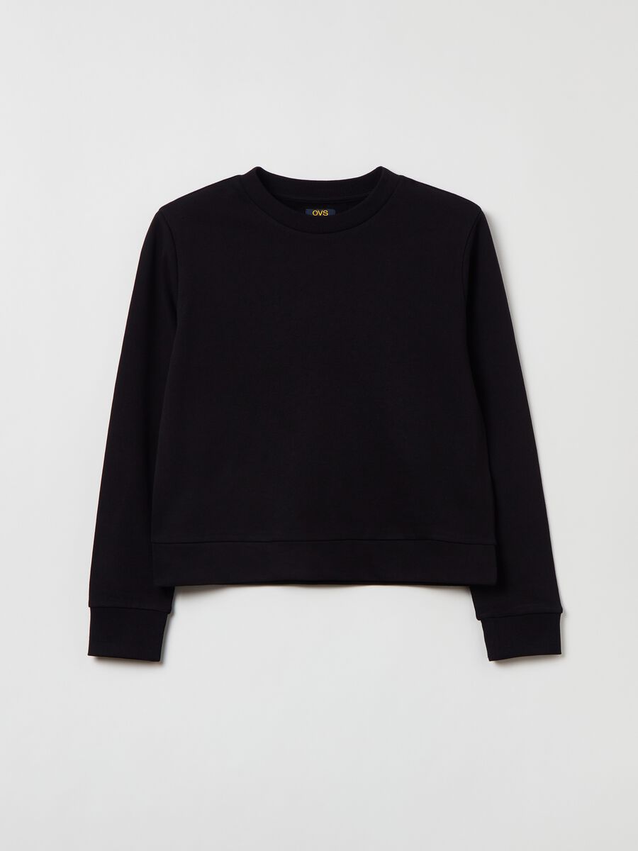 Cotton sweatshirt with round neck_1