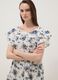 White pure cotton floral dress with ruffle sleeves_2