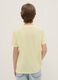 Boy's yellow pure cotton regular fit T-shirt with lettering_1