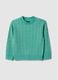 Green pure cotton regular fit pullover for children_3
