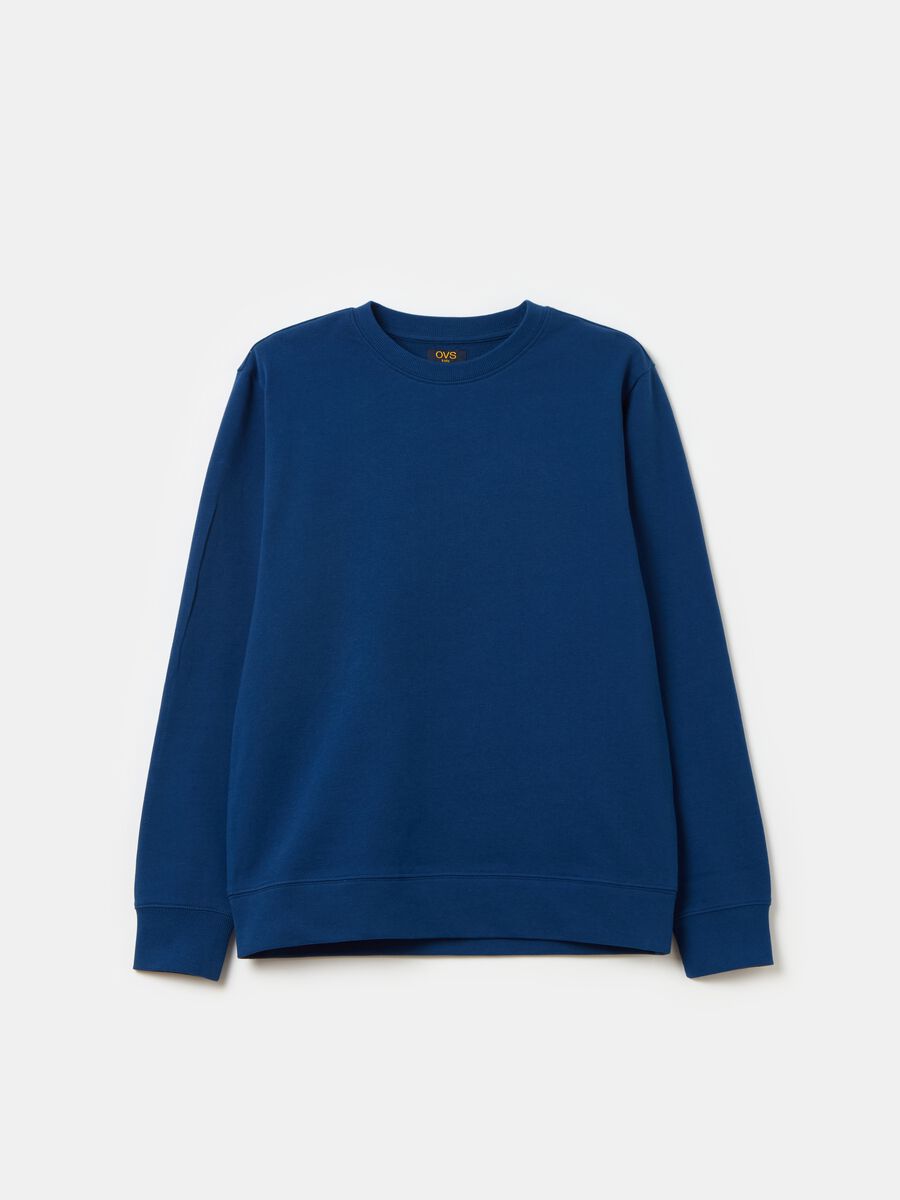 French terry sweatshirt with round neck_0