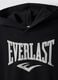 Black pure cotton hooded sweatshirt with decorative prints for boys_2