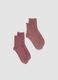 2er-Pack rosa Socken aus elastischer Bio-Baumwolle mit Muschelsaum_0