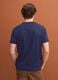 Blue pure cotton crew-neck T-shirt, regular fit_3
