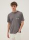 Graues T-Shirt mit One Piece-Print aus reiner Baumwolle, Relaxed Fit_0
