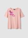 Pink pure cotton regular fit t-shirt with print_4