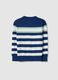 Children's regular fit striped sweater in multicolor pure cotton_1