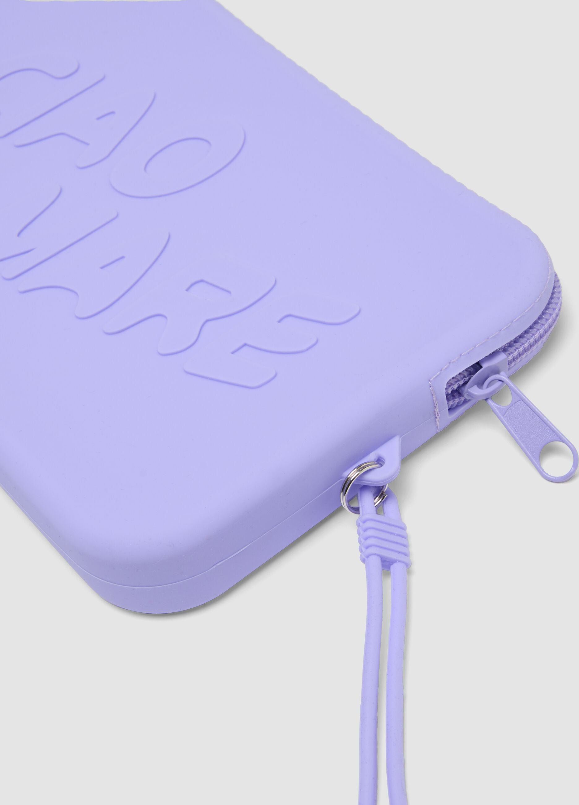 Purple wristlet pouch