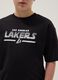 Children's black pure cotton T-shirt regular fit with Lakers logo_2