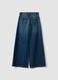Blue denim jeans in 100% cotton with super wide-leg fit_6