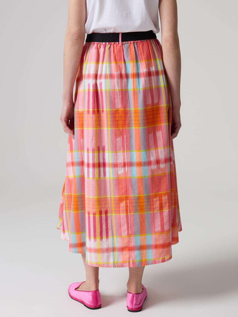Full midi skirt with check pattern_2