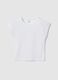 Girls' White Stretch Cotton Slim Fit T-shirt_3
