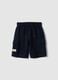 Boys&rsquo; blue 100% cotton regular-fit shorts with elasticated waistband_0