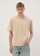 Beiges Kurzarm-T-Shirt aus reiner Baumwolle_2