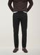 Black slim-fit stretch cotton and lyocell chino trousers_1