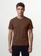 Brown regular-fit T-shirt in pure organic cotton jersey_0