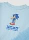 Blue pure cotton children's t-shirt regular fit with Sonic_3