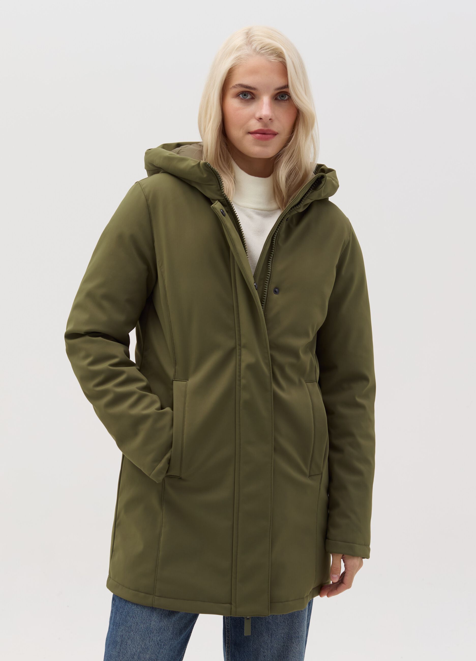 Long parka with REPREVE® padding