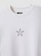 Sweatshirt branca oversized em algod&atilde;o puro com estrelas para menina_4