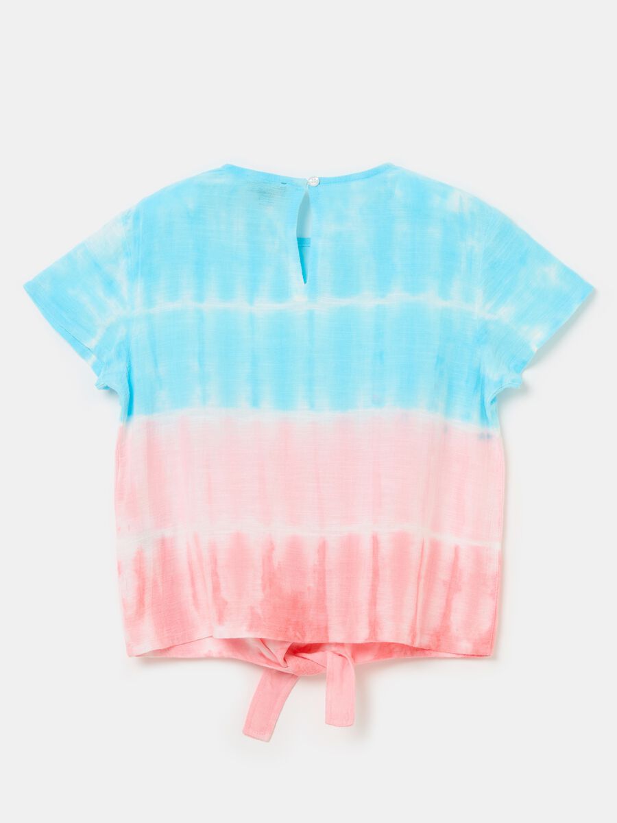 Tie-dye blouse with knot_1