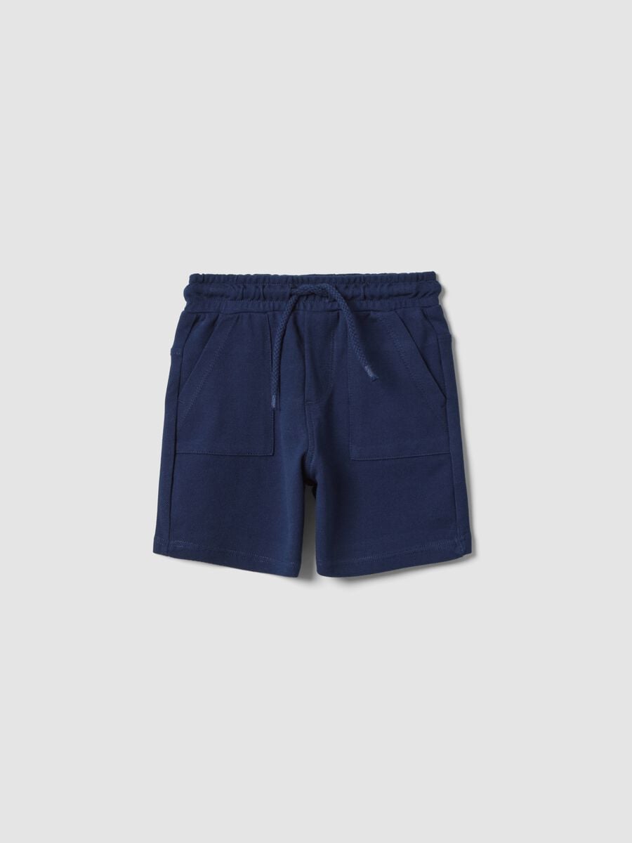 Blue organic cotton shorts_0