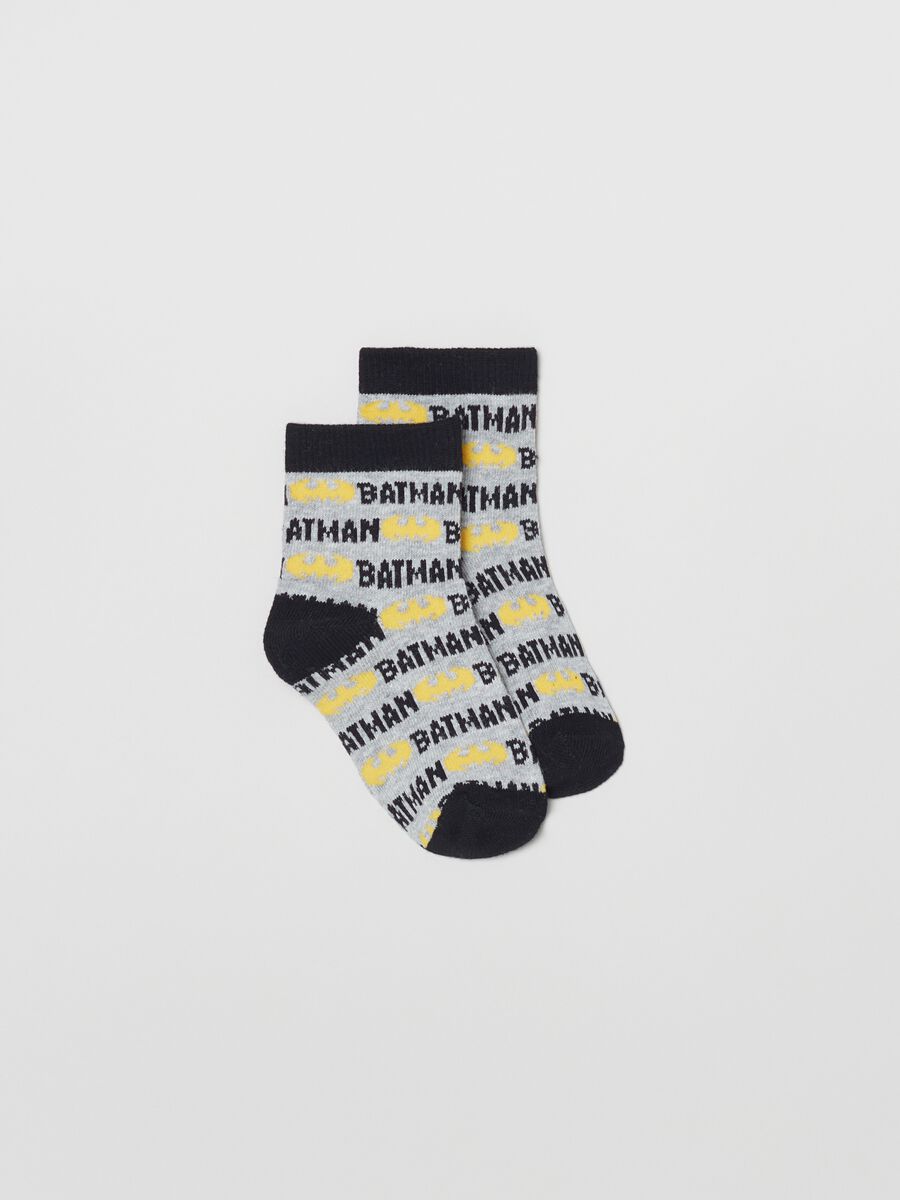 Three-pair pack stretch socks with Batman design_1