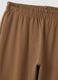 Brown jogger trousers in organic cotton and viscose blend for girls_4