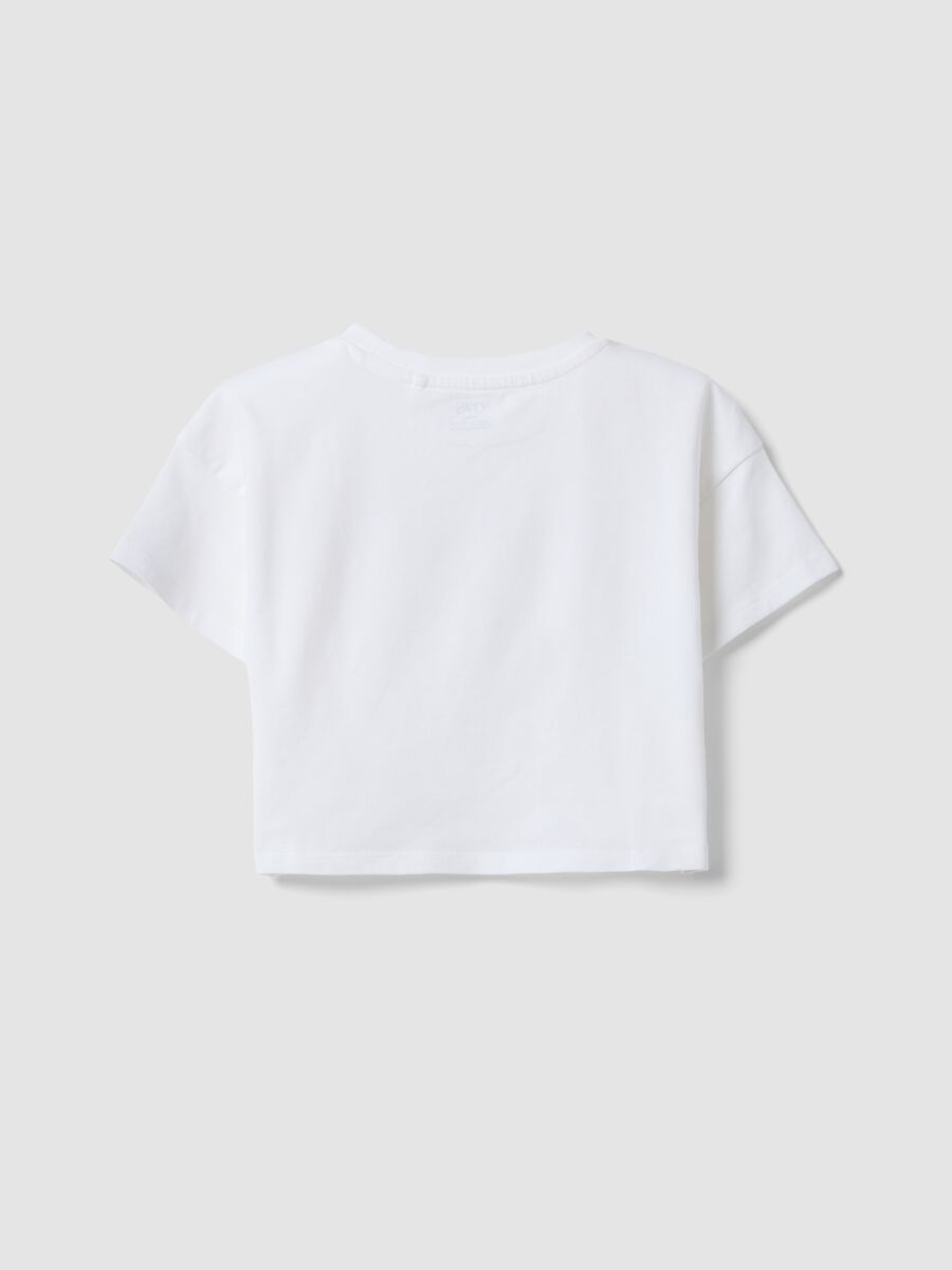 White stretch-cotton T-shirt with rhinestones_1