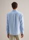 Light blue regular fit long-sleeve pure linen shirt_2