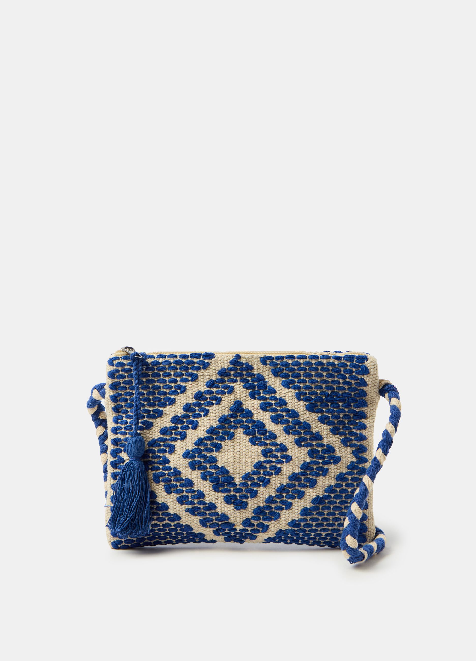 Shoulder bag with diamonds motif