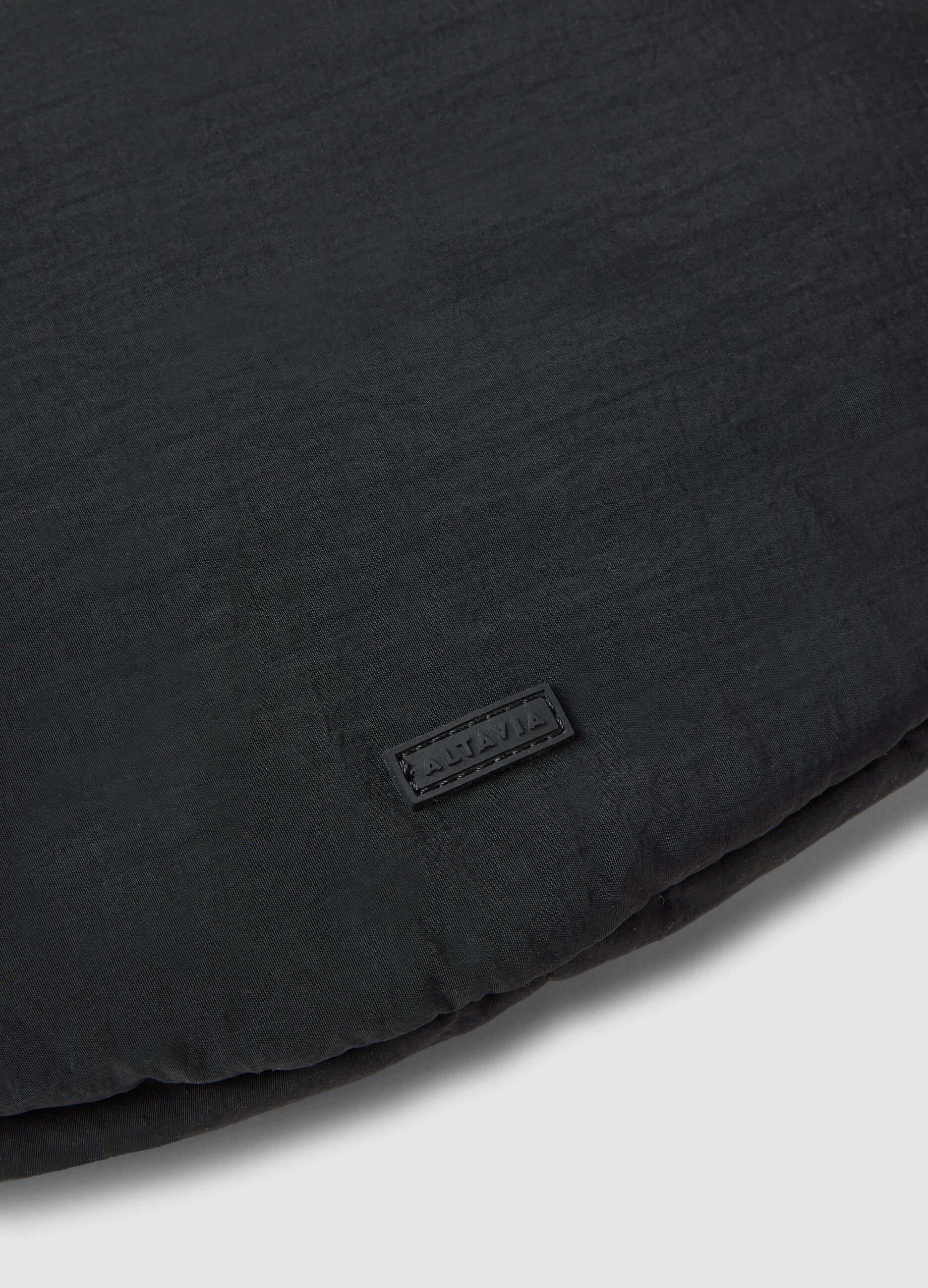 Black shoulder bag with adjustable strap