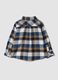 White and blue checked pure cotton shirt, regular fit_1
